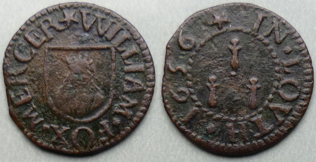 Louth, William Fox 1656 farthing token